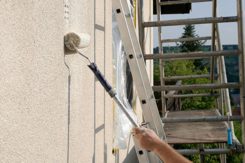 Painting a Home's Exterior with a Ladder